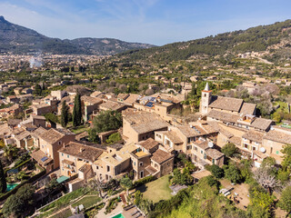 Biniaraix village, in the Soller Valley, Natural area of the Serra de Tramuntana., Majorca, Balearic Islands, Spain