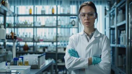 Fototapeta premium The scientist in the laboratory