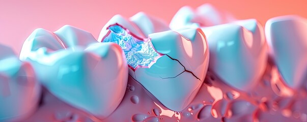 Fototapeta premium Detailed View of Tooth Fracture