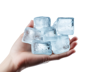 Chilled Fingers: A Frosty Symphony on White or PNG Transparent Background.