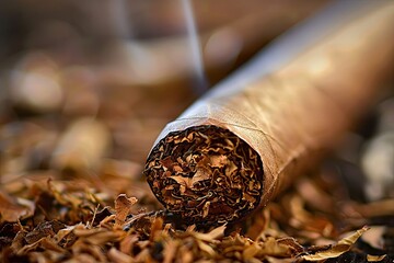 Close-Up of Smoking Cigars