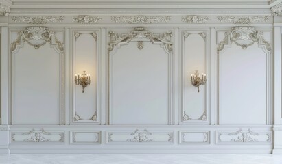 Fototapeta premium Elegant White Classical Interior