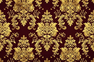 Fototapeta premium Luxurious Monochrome Rococo Pattern