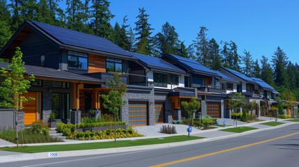Naklejka premium Modern Sustainable Suburban Homes
