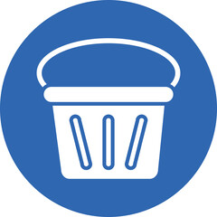 Basket glyph circle icon