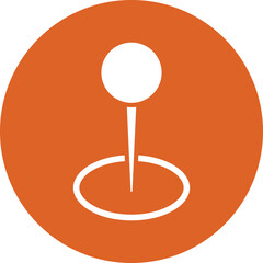 Pin point glyph circle icon