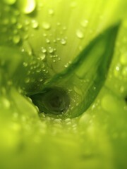 Fototapeta premium water drops on leaves