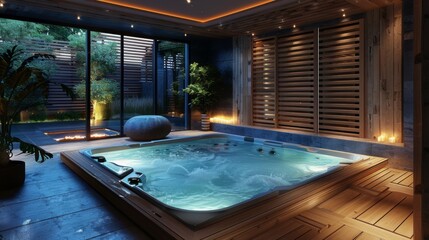 Obraz premium Luxurious Indoor Spa Retreat