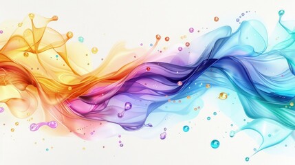 Obraz premium Abstract Art Capturing Fluidity and Movement Through Color Interplay