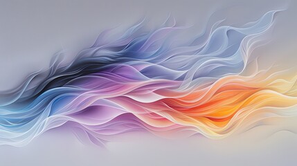 Fototapeta premium Abstract Ocean Wave Illustration with Vibrant Colors and Flowing Shapes