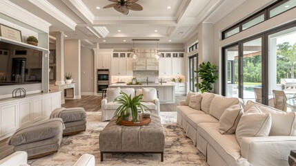 Modern Open-Concept Luxury Living Room