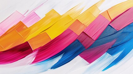 Fototapeta premium Abstract City Skyline Representation Using Geometric Shapes and Vibrant Colors