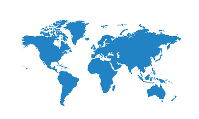World map modern color,isolated on white background for website layouts,background,education, precise,customizable,Travel worldwide,map silhouette backdrop,earth geography, political,reports.