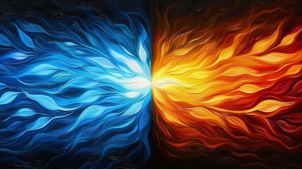 Abstract Art Paintings Exhibited in Gallery