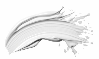 Luxurious Sunscreen Cream Texture on White Background: Silky Smooth SPF Lotion Swatches for Summer Skin Protection. High-Definition 4K Wallpaper Showcasing Rich, Creamy Skincare Formulation for Beauty