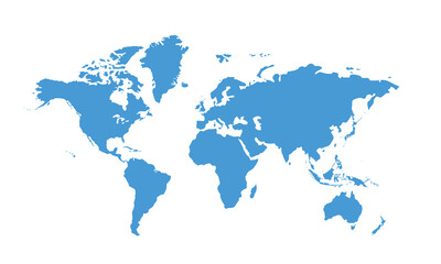 World map modern color,isolated on white background for website layouts,background,education, precise,customizable,Travel worldwide,map silhouette backdrop,earth geography, political,reports.