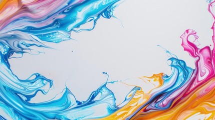 Vibrant, Abstract Digital Art Piece with Fluid Motion