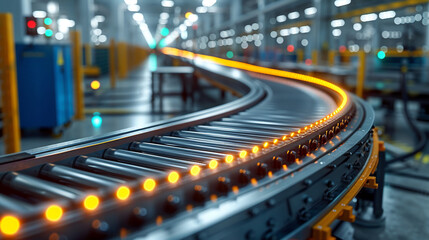 Naklejka premium Blank feeding system for conveyor