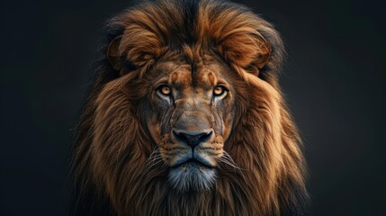 The majestic lion portrait