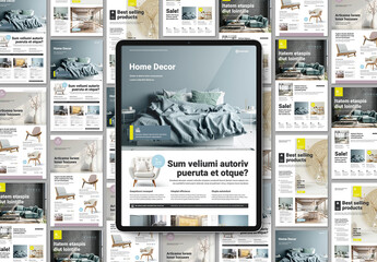 E-mail Newsletter Template in Gentle Femine Style for Modern Design Studio