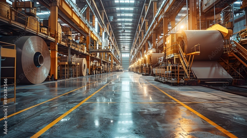 Poster modern automated pulp and paper mill with efficient processing systems