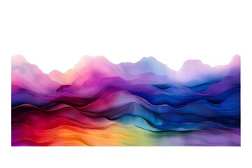 Obraz premium abstract watercolor background with mountains. copy space.