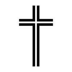 Catholic and Christian cross sign icon with modern design