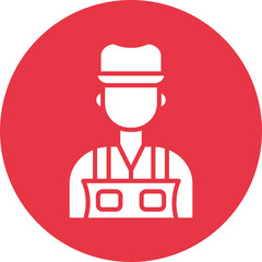 Farm glyph circle icon