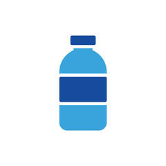 bottle icon color or logo illustration glyph color blue style