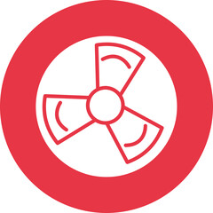 Fototapeta premium Hazard glyph circle icon