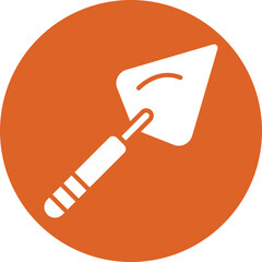 Trowel glyph circle icon