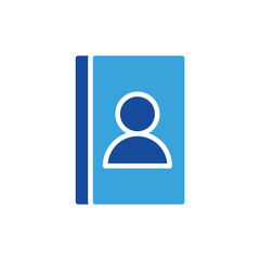 book icon color or logo illustration glyph color blue style