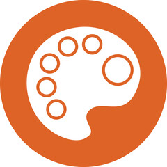 Palette glyph circle icon