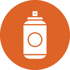 Spray paint glyph circle icon