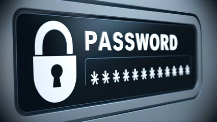 Sleek interface of a Password input field