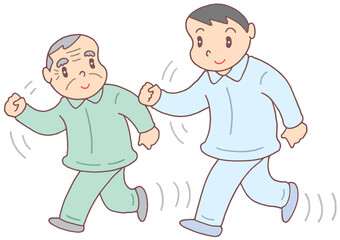健康のイラスト - 健康生活・ジョギング・ウォーキング・介護予防