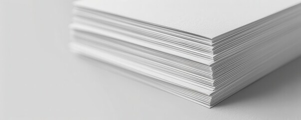 A stack of white paper sheets.