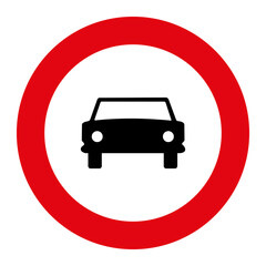 PROHIBITORI SIGN, R-103 - No motor vehicles with more than two wheels