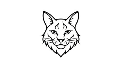 bobcat logo design, bobcat face, bobcat head, bobcat outline design