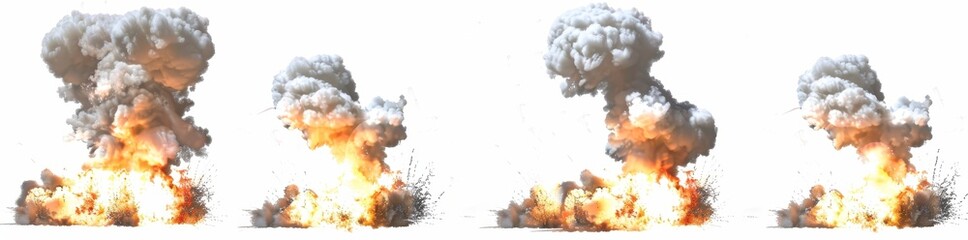 Hyperrealistic smoke from a sandstorm on a transparent background - PNG file