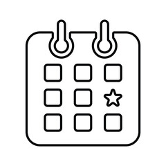 Administration, calendar, date icon. Outline vector.