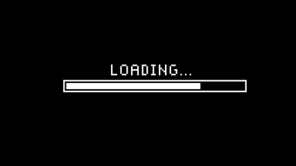 Pixel Art Loading Screen, loading screen for games, black screen, loading text, pixel art, loading screen animation.