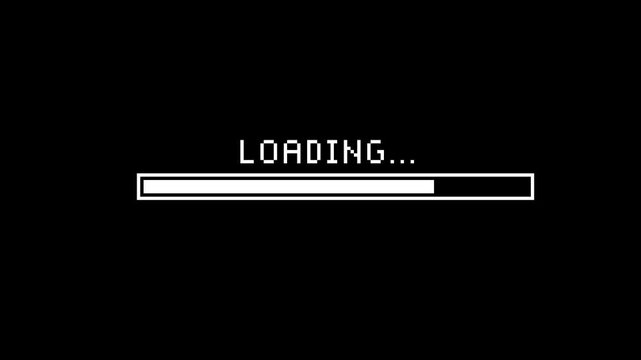 Pixel Art Loading Screen, loading screen for games, black screen, loading text, pixel art, loading screen animation.