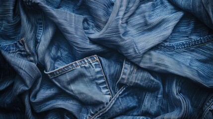 Naklejka premium Denim fabric close up jean backdrop