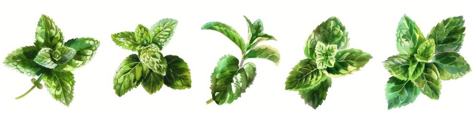 Fototapeta premium A high-resolution transparent background with wild Bergamot plants isolated on it.