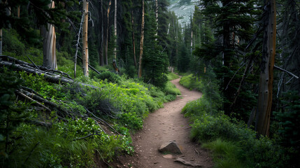 Obraz premium Hiking trail in the Rockies