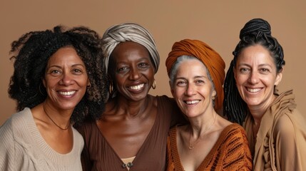 Fototapeta premium The group of joyful women