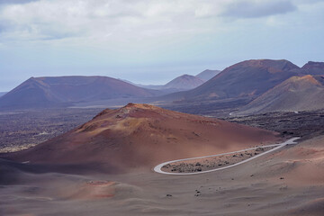 Vulkanlandschaft im Timanfaya-Nationalpark auf Lanzarote