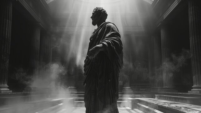 A Stoic Philosopher in Black and White 