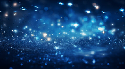 Obraz premium Blue light bokeh.